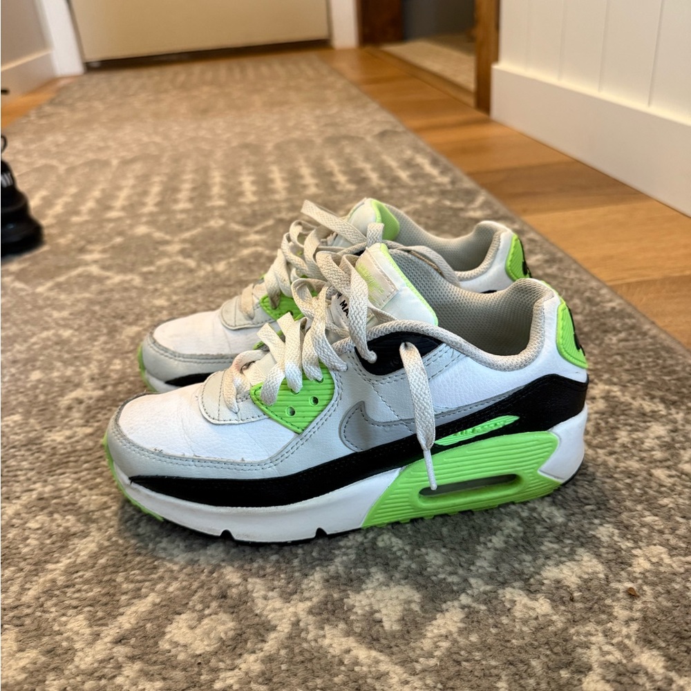 Nike Kids Sneakers - White and Neon Green - Picture 2 of 5